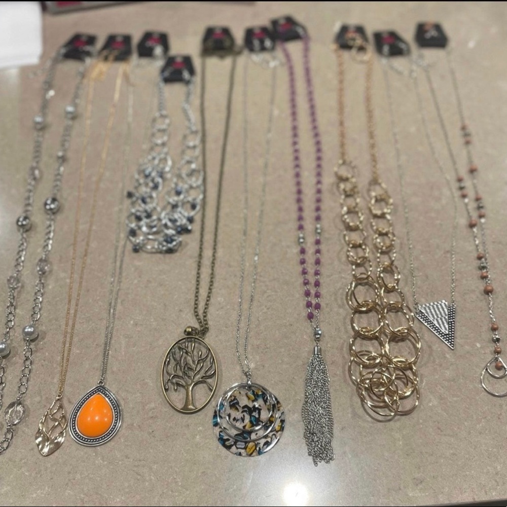 Lot 10 Paparazzi Necklaces with matching earrings